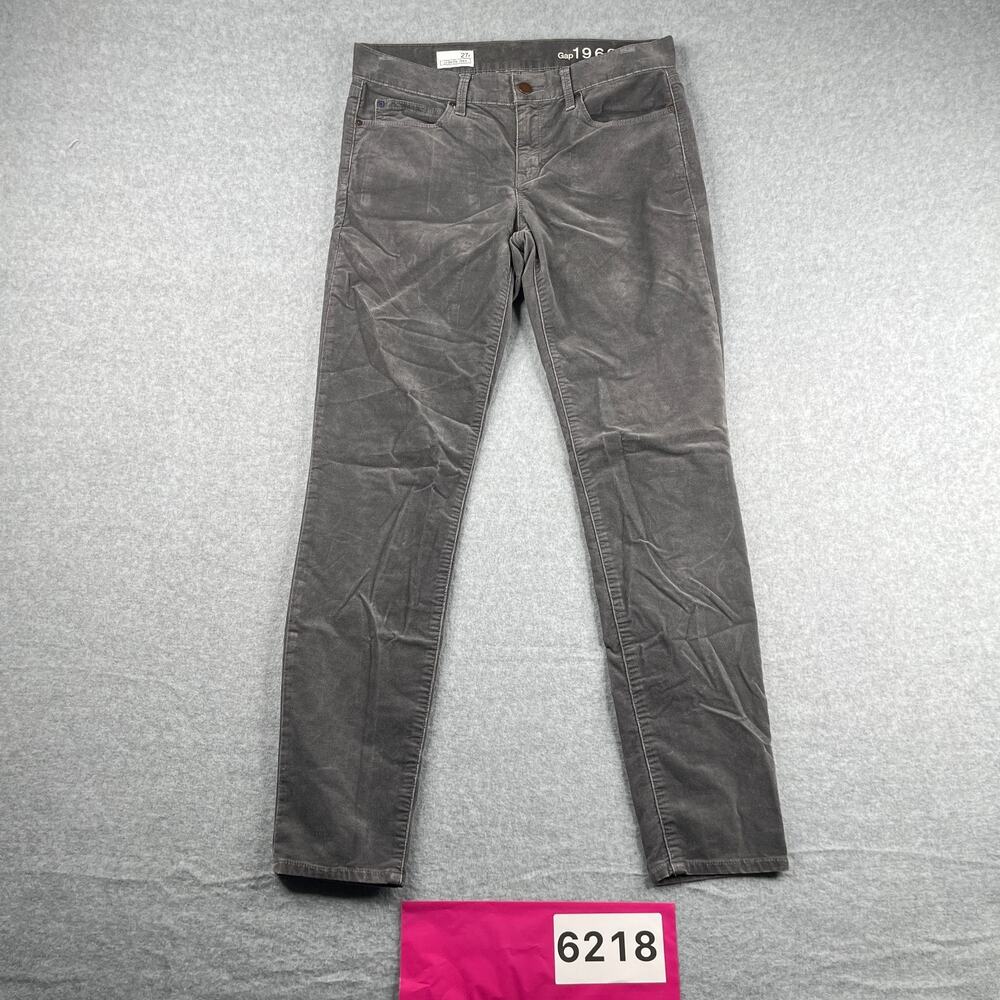 Gap 1969 Legging Jean Corduroy Feel Gray Womens Size 27R Casual